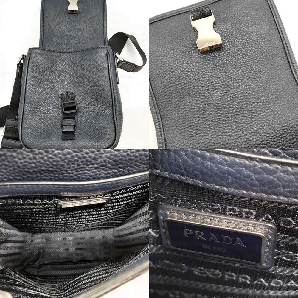 PRADA Blue Leather Shoulder Bag - Picture 4 of 5